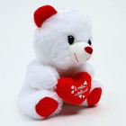 Мягкая игрушка «Я тебя люблю», мишка с сердечком, сердца, 17 см - Фото 3