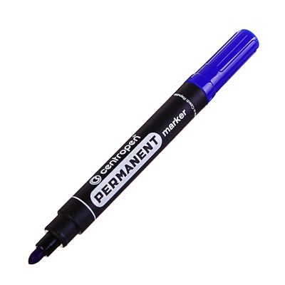 Маркер перманентный Centropen 8566, синий, узел 5.0 мм, линия 2.5 мм