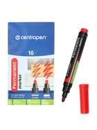 Маркер перманентный Centropen 8566, красный, узел 5.0 мм, линия 2.5 мм - Фото 11