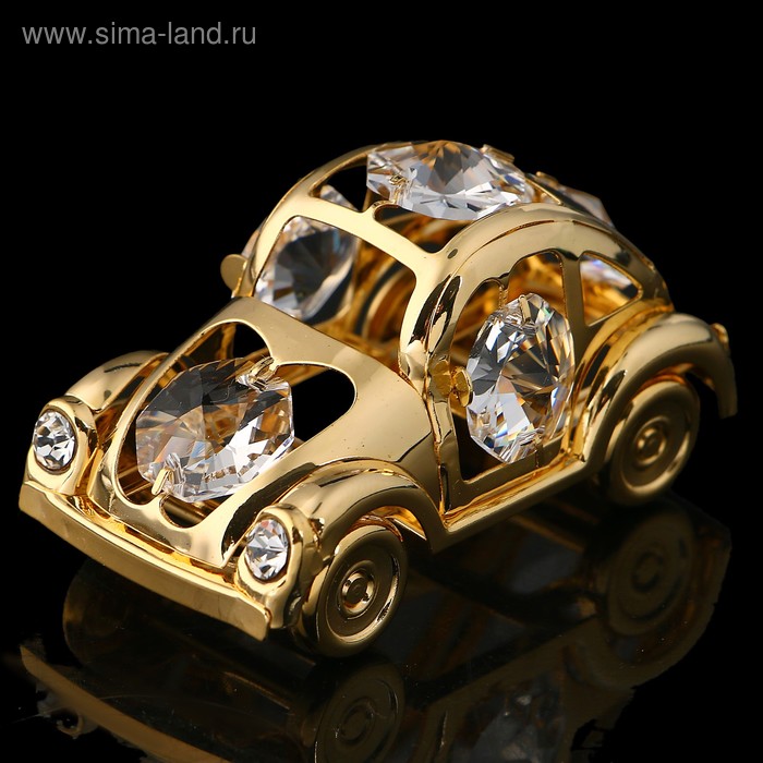 Сувенир  «Автомобиль жук», 6×3×3 см, с кристаллами - Фото 1